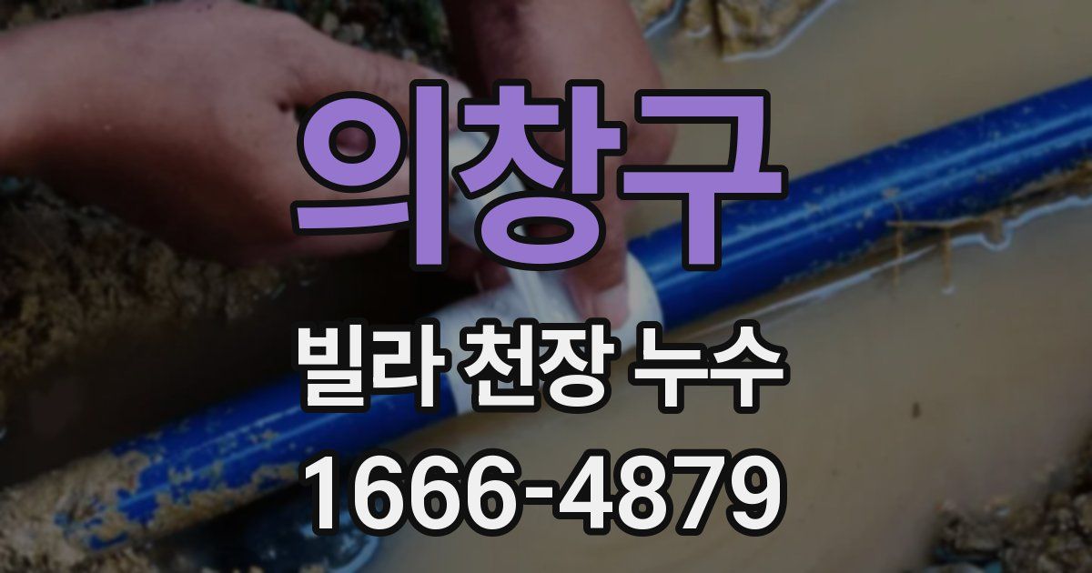 의창구 빌라 천장 누수