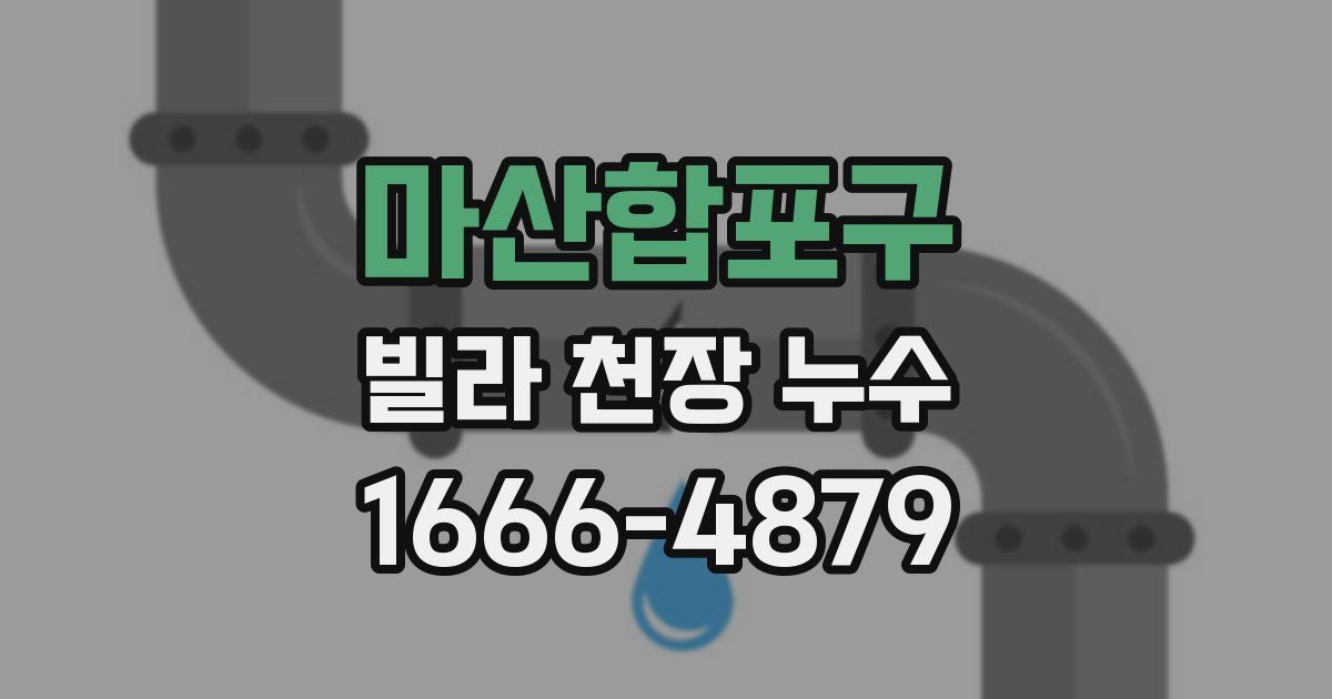 마산합포구 빌라 천장 누수