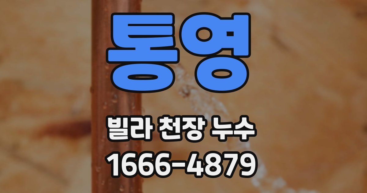 통영 빌라 천장 누수
