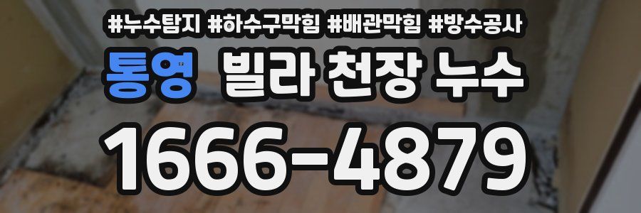 통영 빌라 천장 누수
