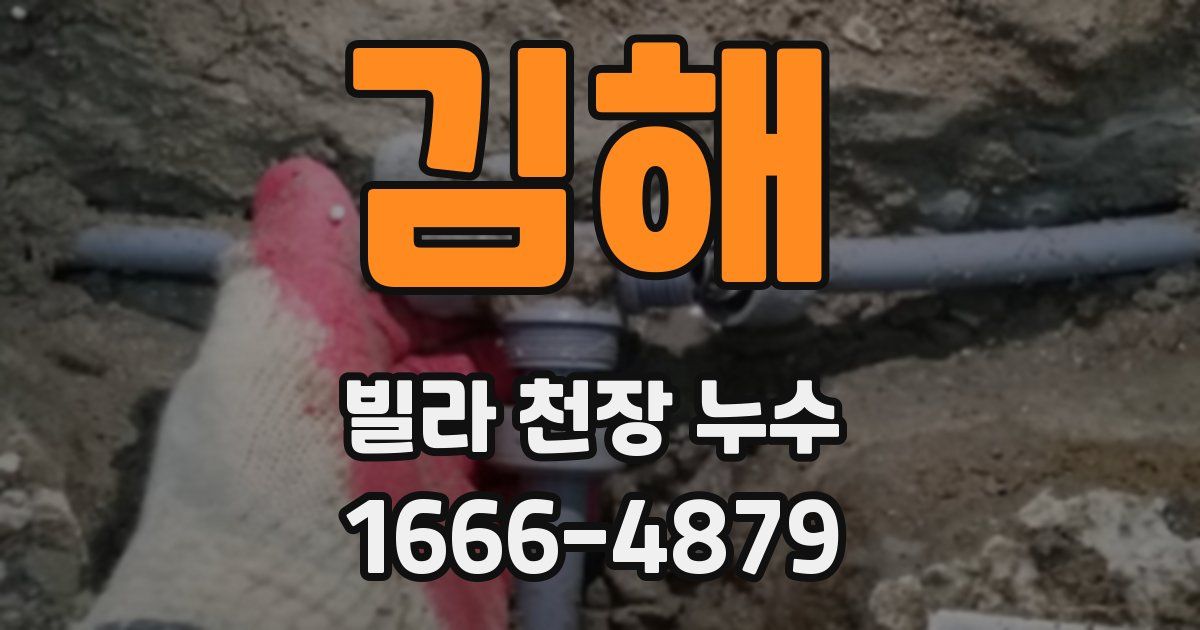 김해 빌라 천장 누수