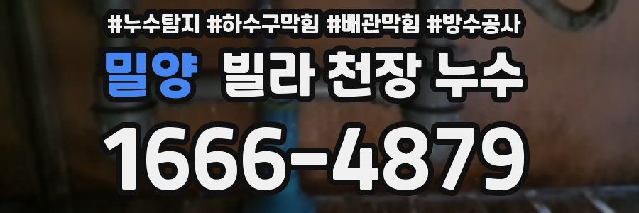 밀양 빌라 천장 누수