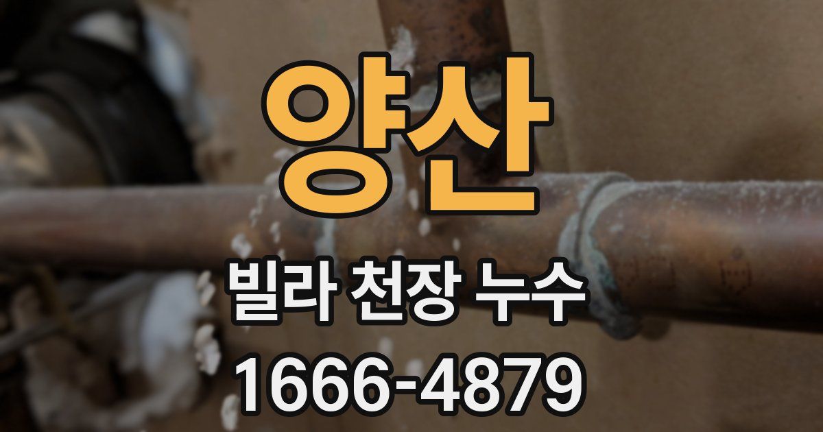 양산 빌라 천장 누수