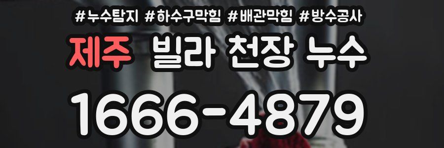 제주 빌라 천장 누수