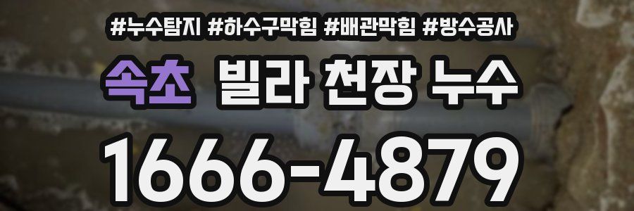 속초 빌라 천장 누수