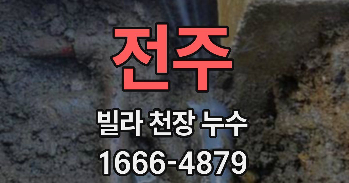 전주 빌라 천장 누수