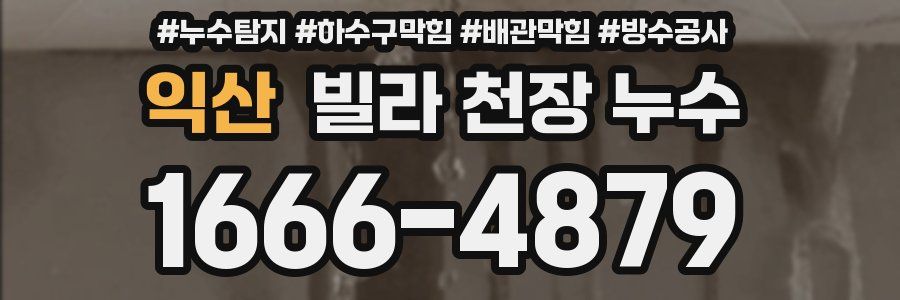 익산 빌라 천장 누수