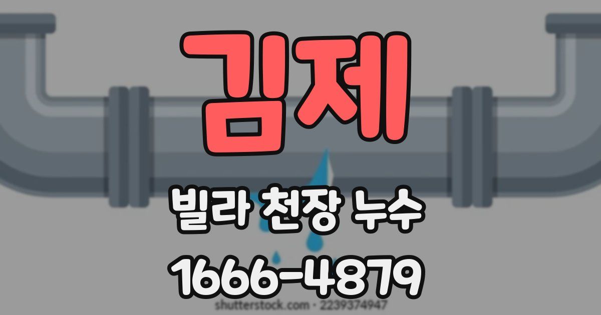 김제 빌라 천장 누수