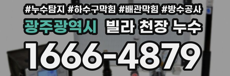 광주광역시 빌라 천장 누수