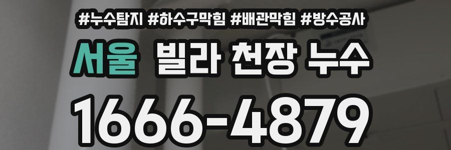서울 빌라 천장 누수