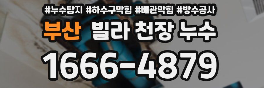 부산 빌라 천장 누수