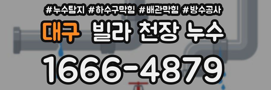 대구 빌라 천장 누수