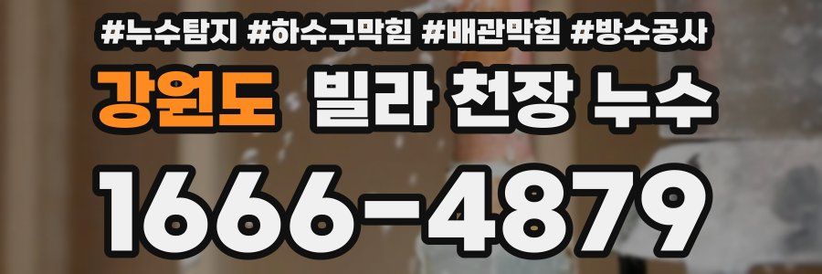 강원도 빌라 천장 누수