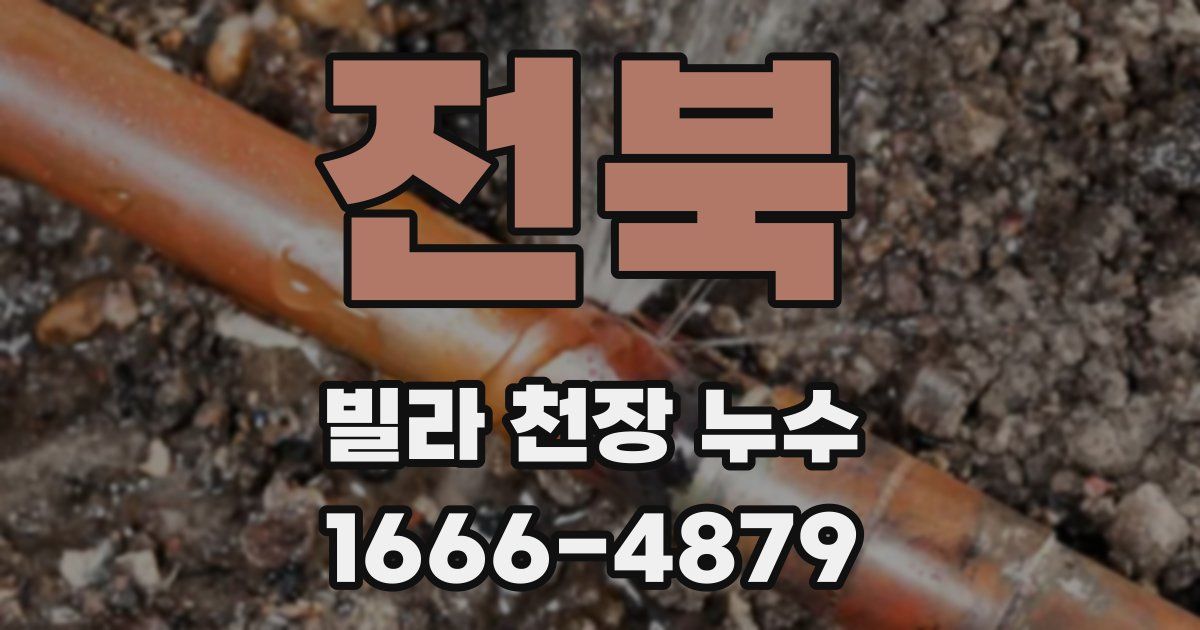 전북 빌라 천장 누수