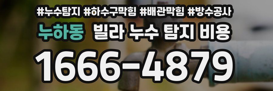 누하동 빌라 누수 탐지 비용