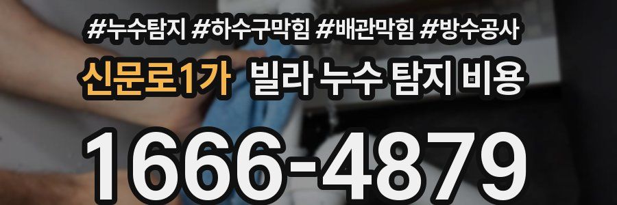신문로1가 빌라 누수 탐지 비용
