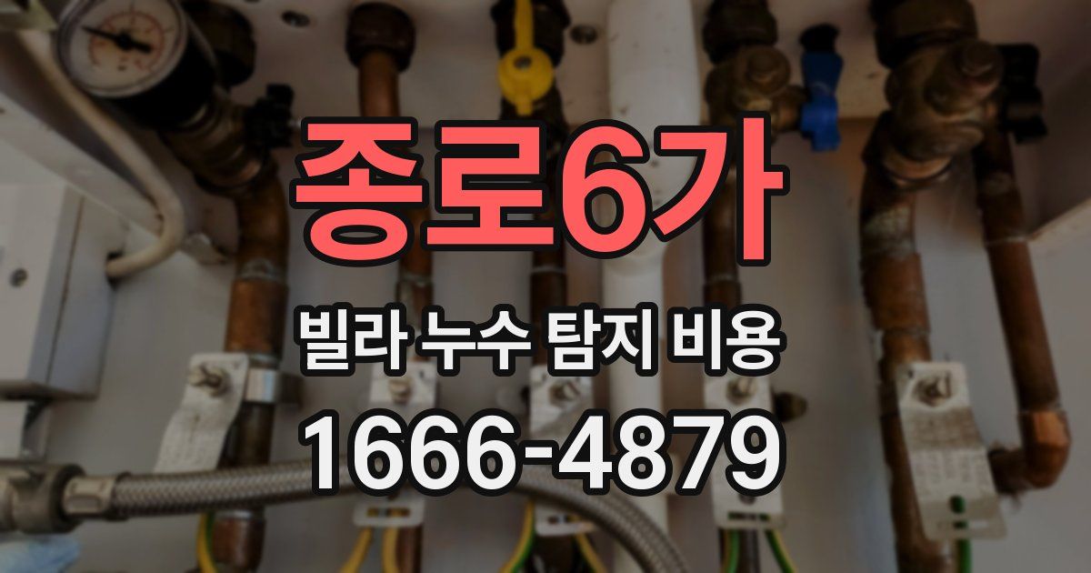 종로6가 빌라 누수 탐지 비용