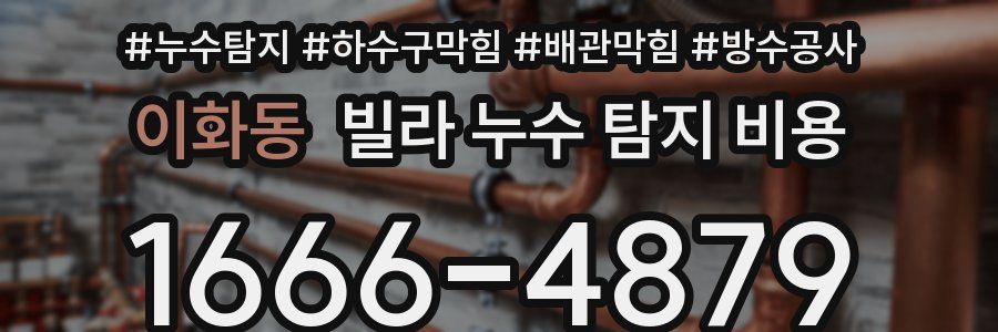 이화동 빌라 누수 탐지 비용