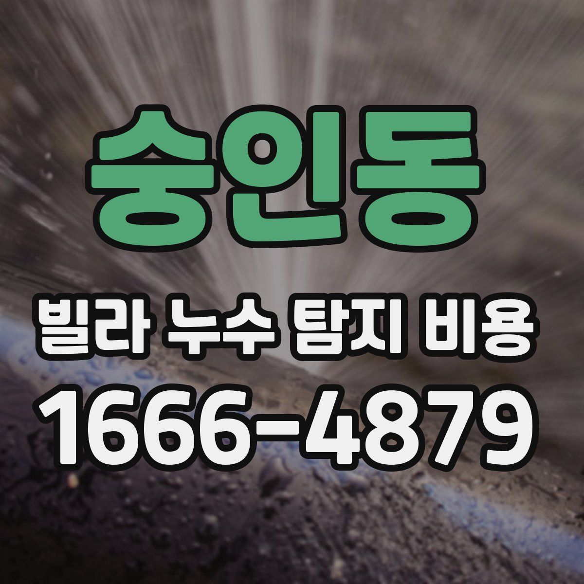 숭인동 빌라 누수 탐지 비용