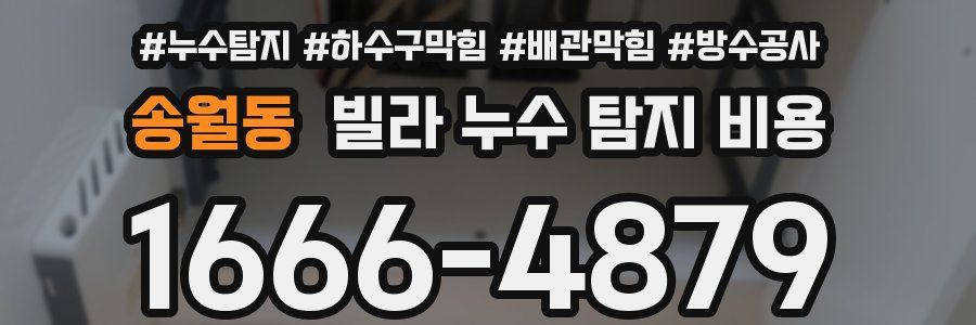 송월동 빌라 누수 탐지 비용