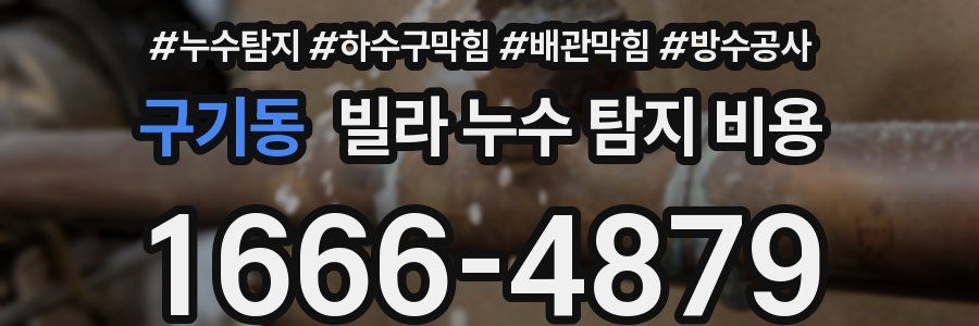 구기동 빌라 누수 탐지 비용