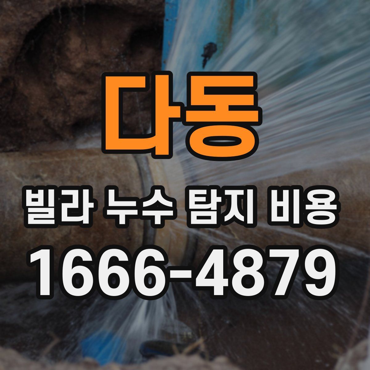 다동 빌라 누수 탐지 비용