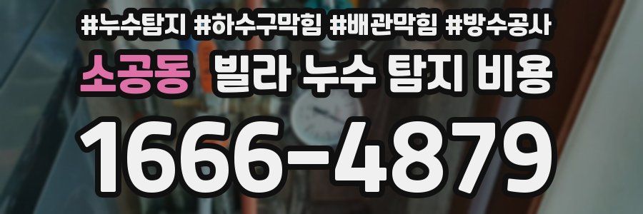 소공동 빌라 누수 탐지 비용