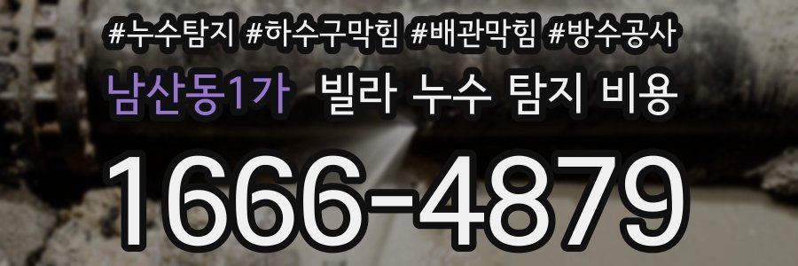 남산동1가 빌라 누수 탐지 비용