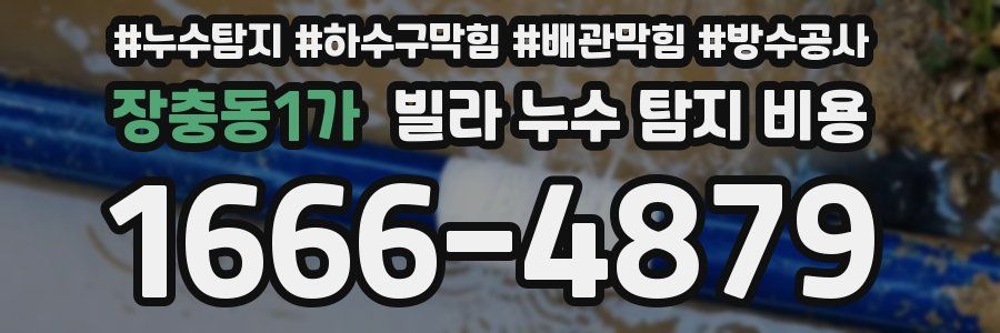 장충동1가 빌라 누수 탐지 비용