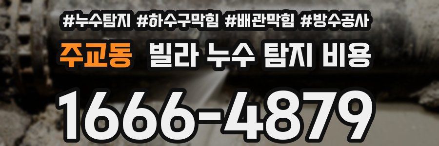 주교동 빌라 누수 탐지 비용