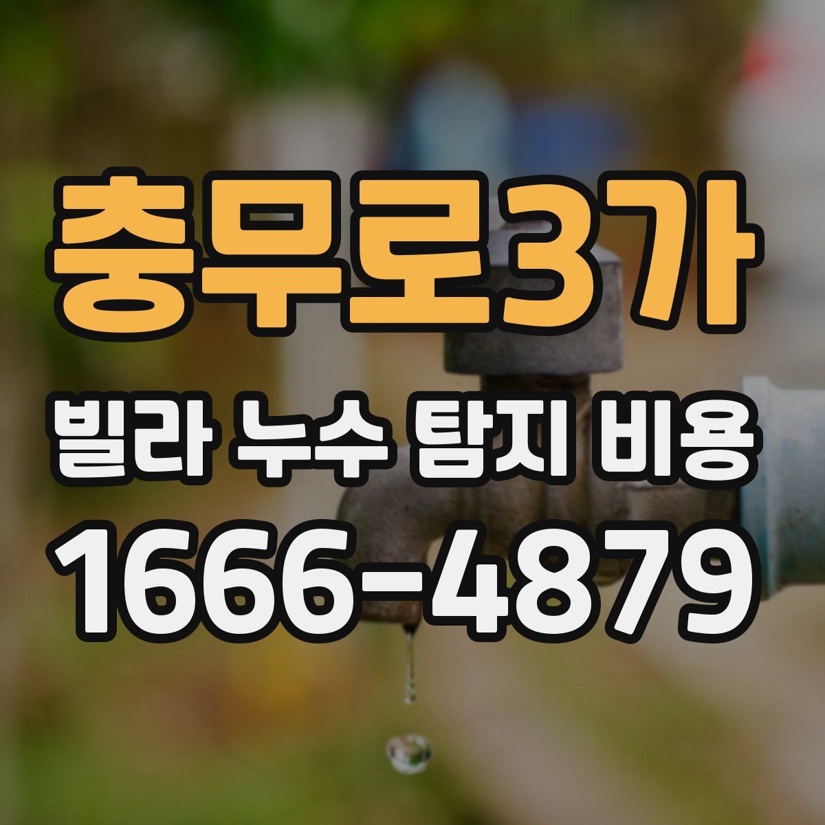 충무로3가 빌라 누수 탐지 비용
