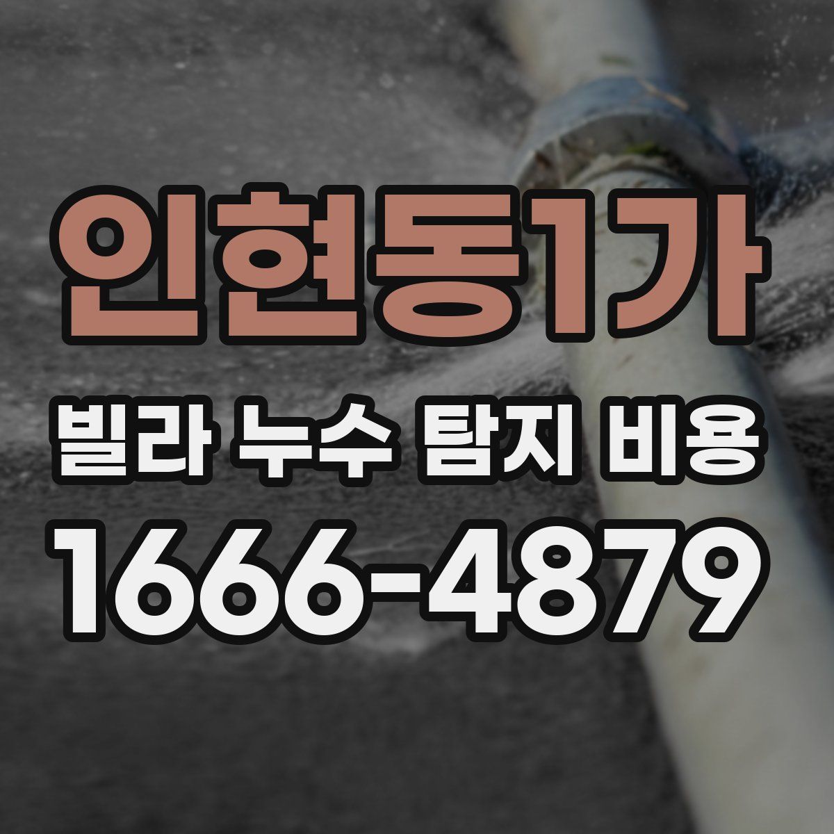 인현동1가 빌라 누수 탐지 비용