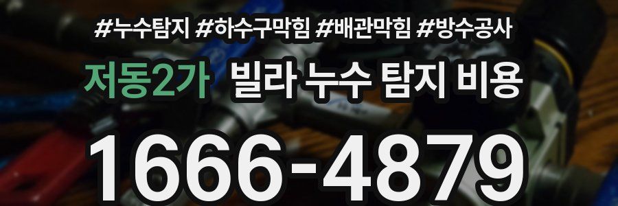 저동2가 빌라 누수 탐지 비용