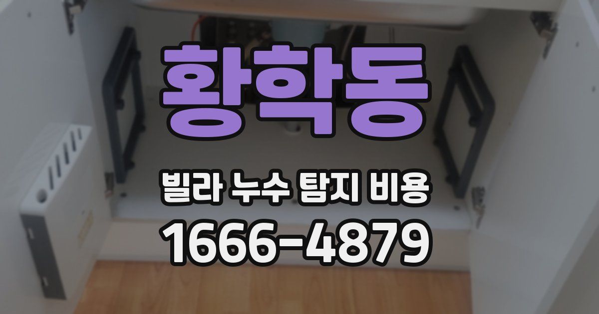 황학동 빌라 누수 탐지 비용