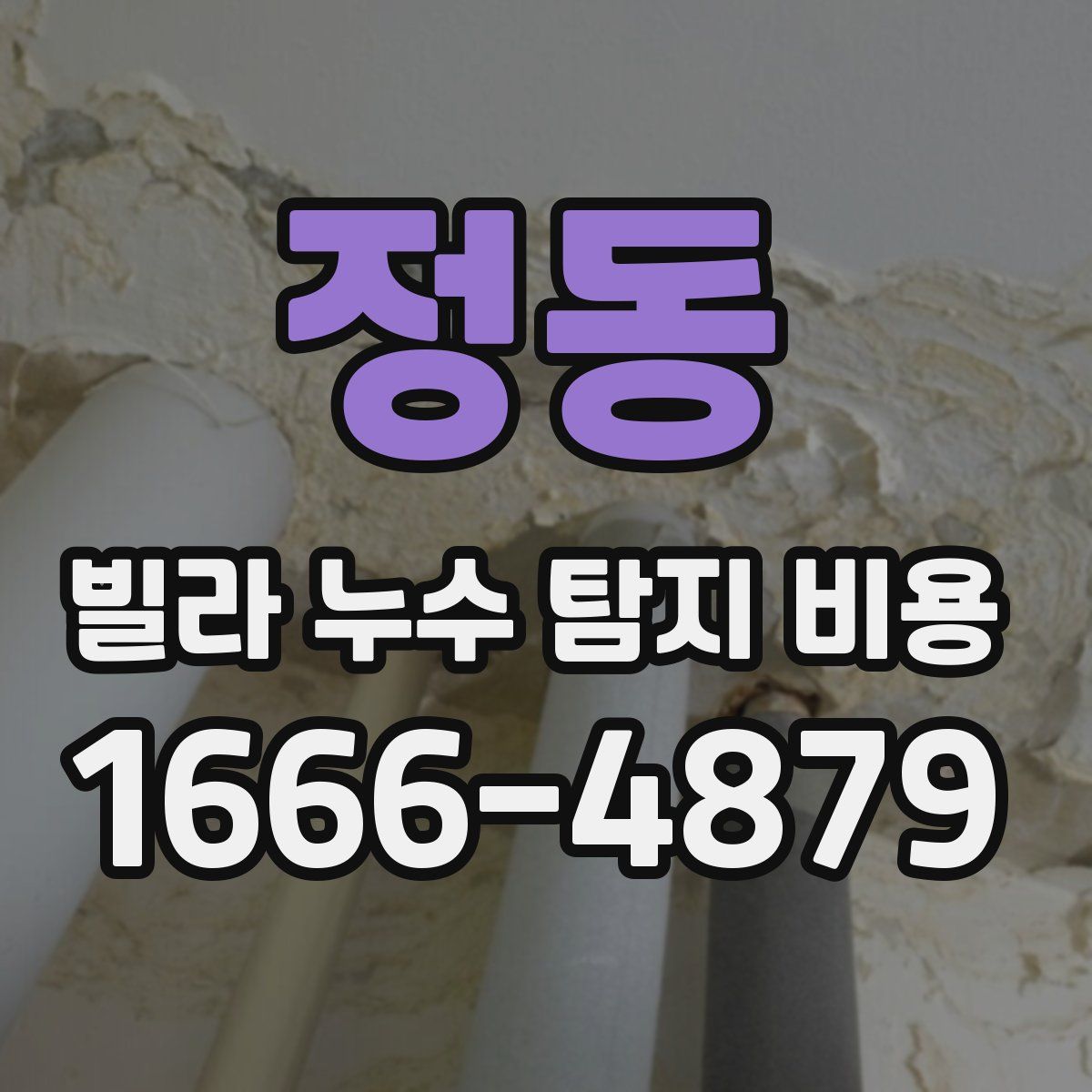 정동 빌라 누수 탐지 비용