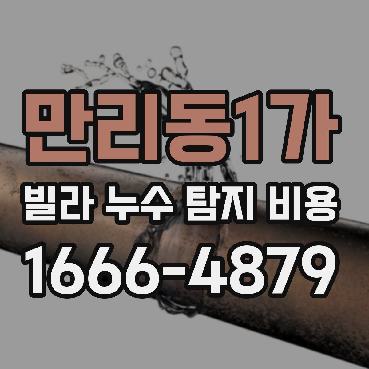 만리동1가 빌라 누수 탐지 비용