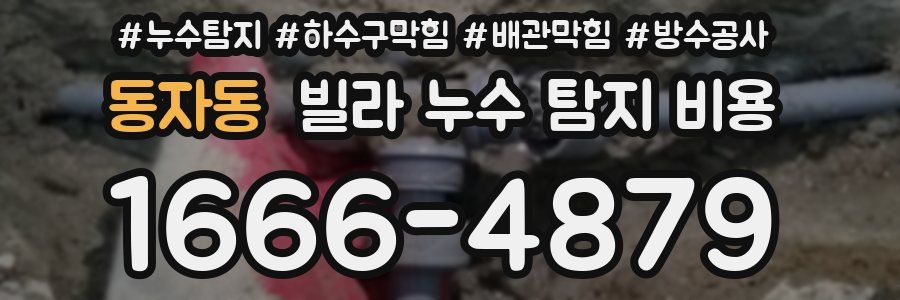동자동 빌라 누수 탐지 비용