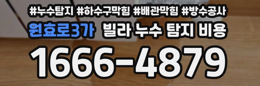 원효로3가 빌라 누수 탐지 비용
