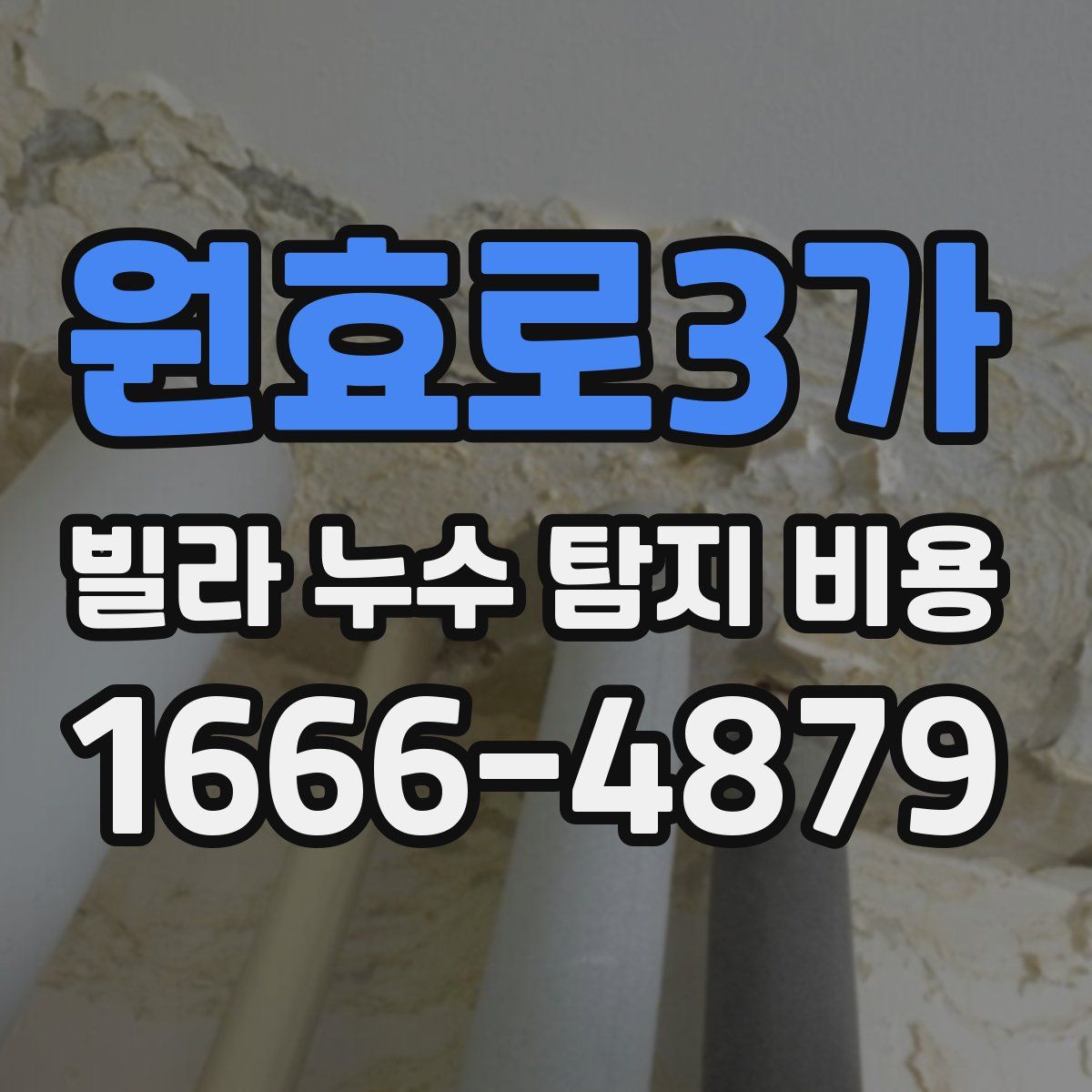 원효로3가 빌라 누수 탐지 비용