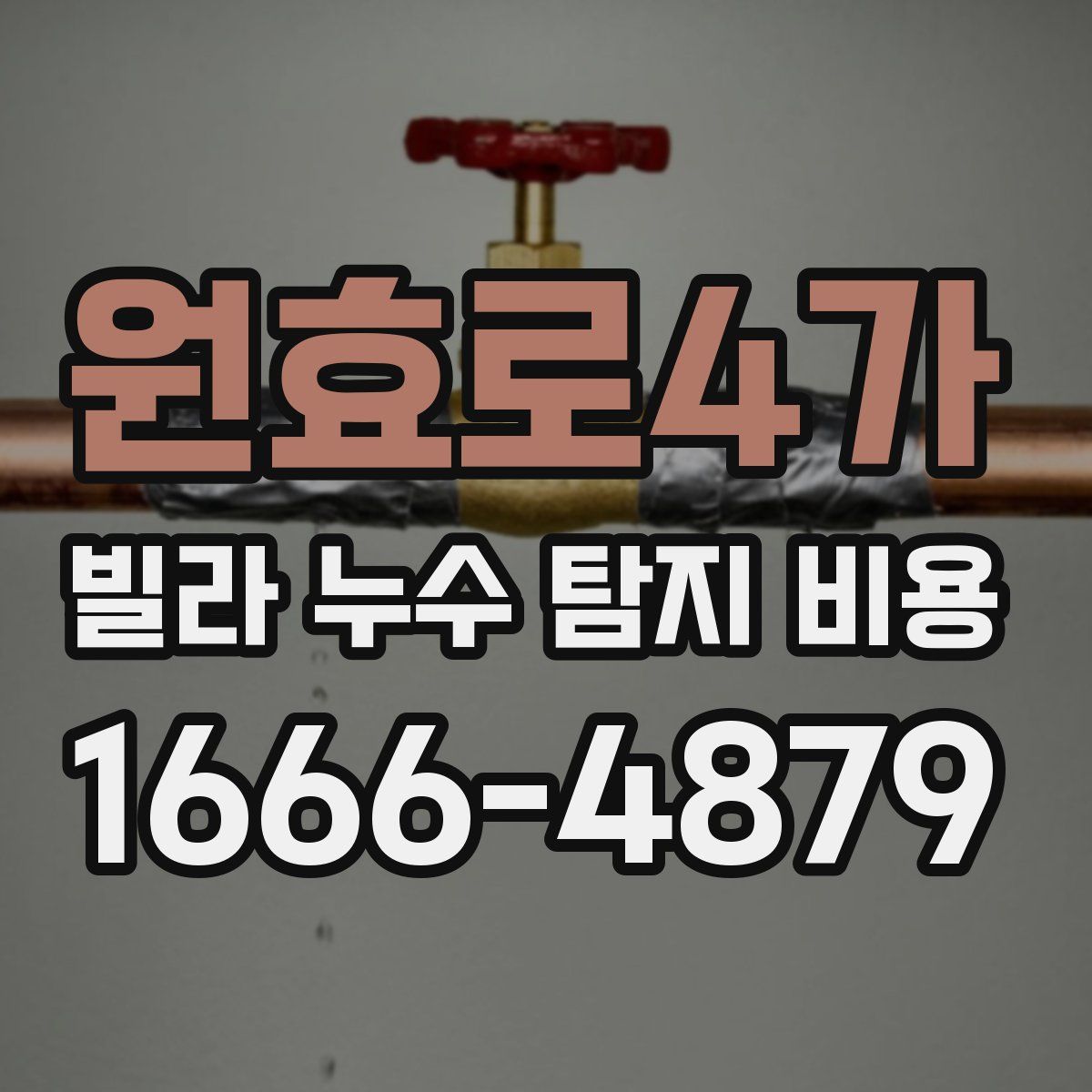 원효로4가 빌라 누수 탐지 비용