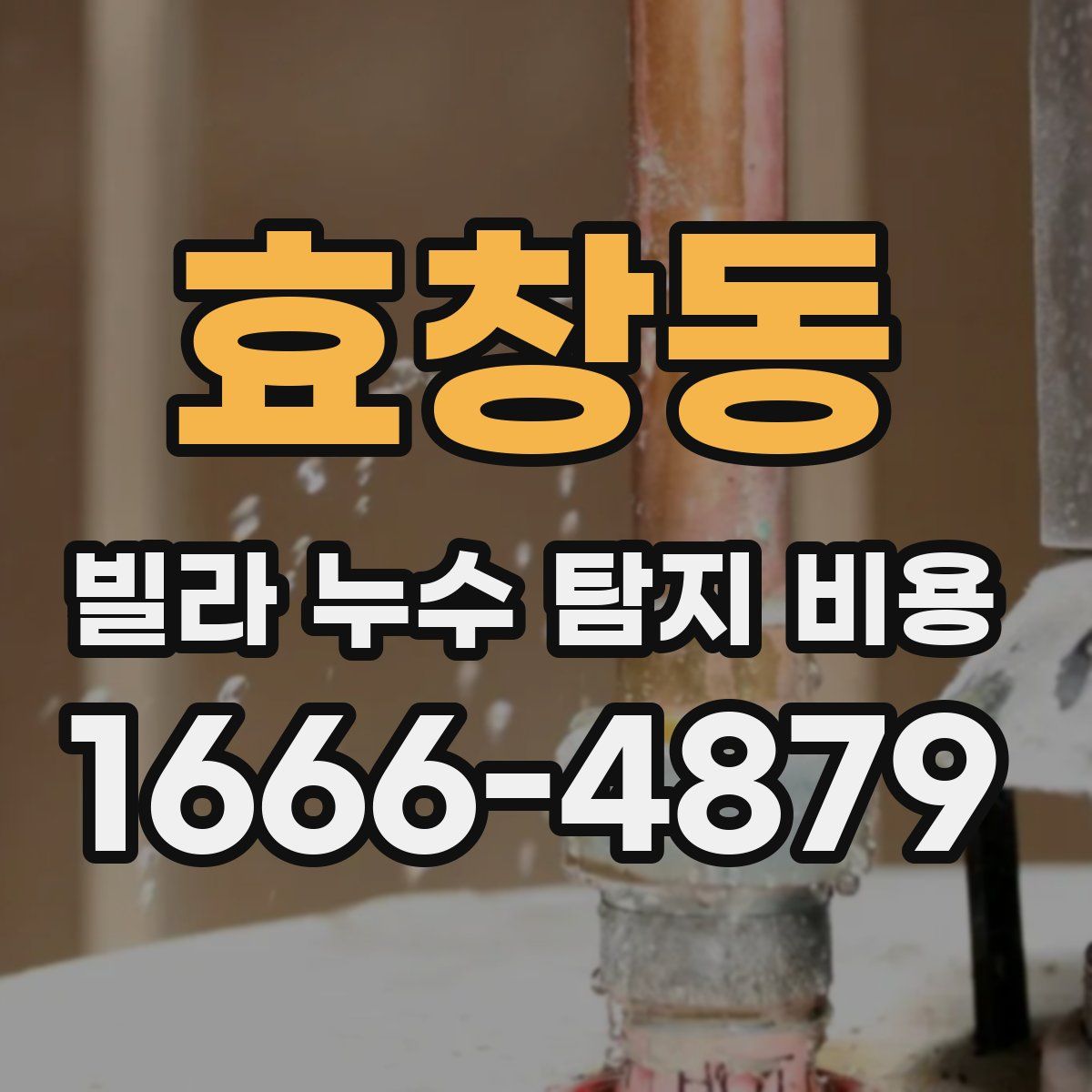 효창동 빌라 누수 탐지 비용
