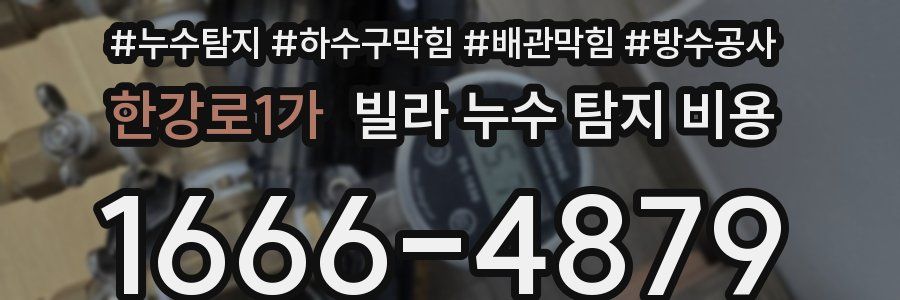 한강로1가 빌라 누수 탐지 비용