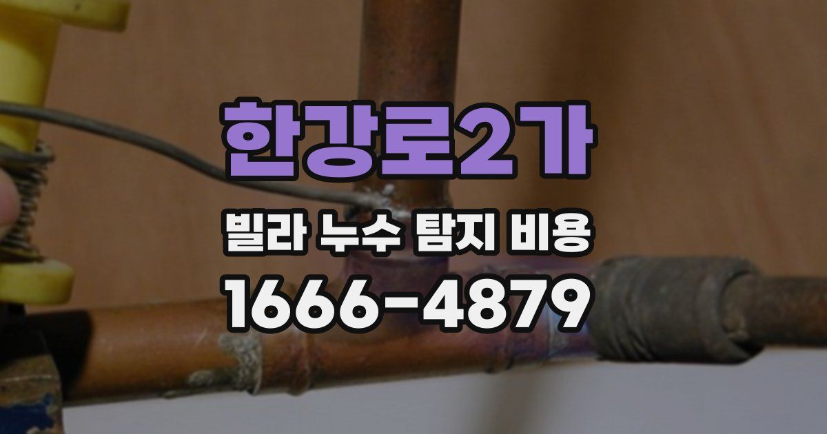 한강로2가 빌라 누수 탐지 비용