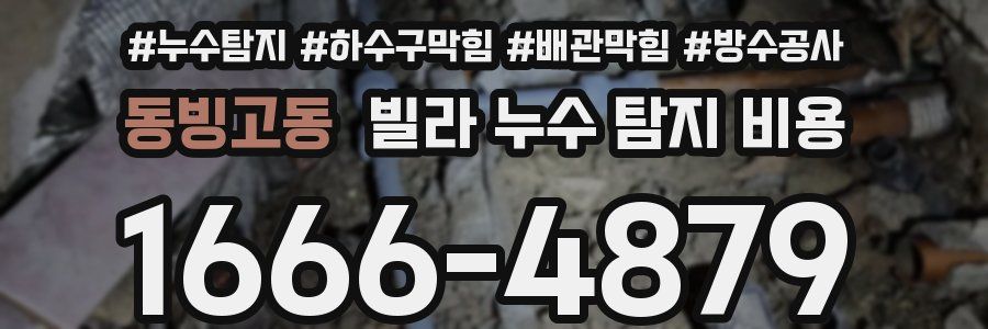 동빙고동 빌라 누수 탐지 비용