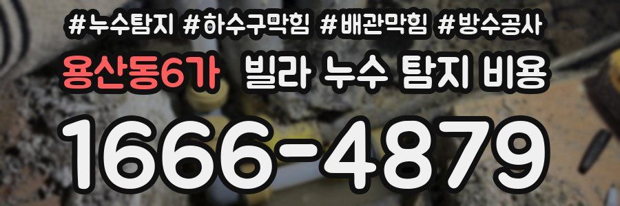 용산동6가 빌라 누수 탐지 비용