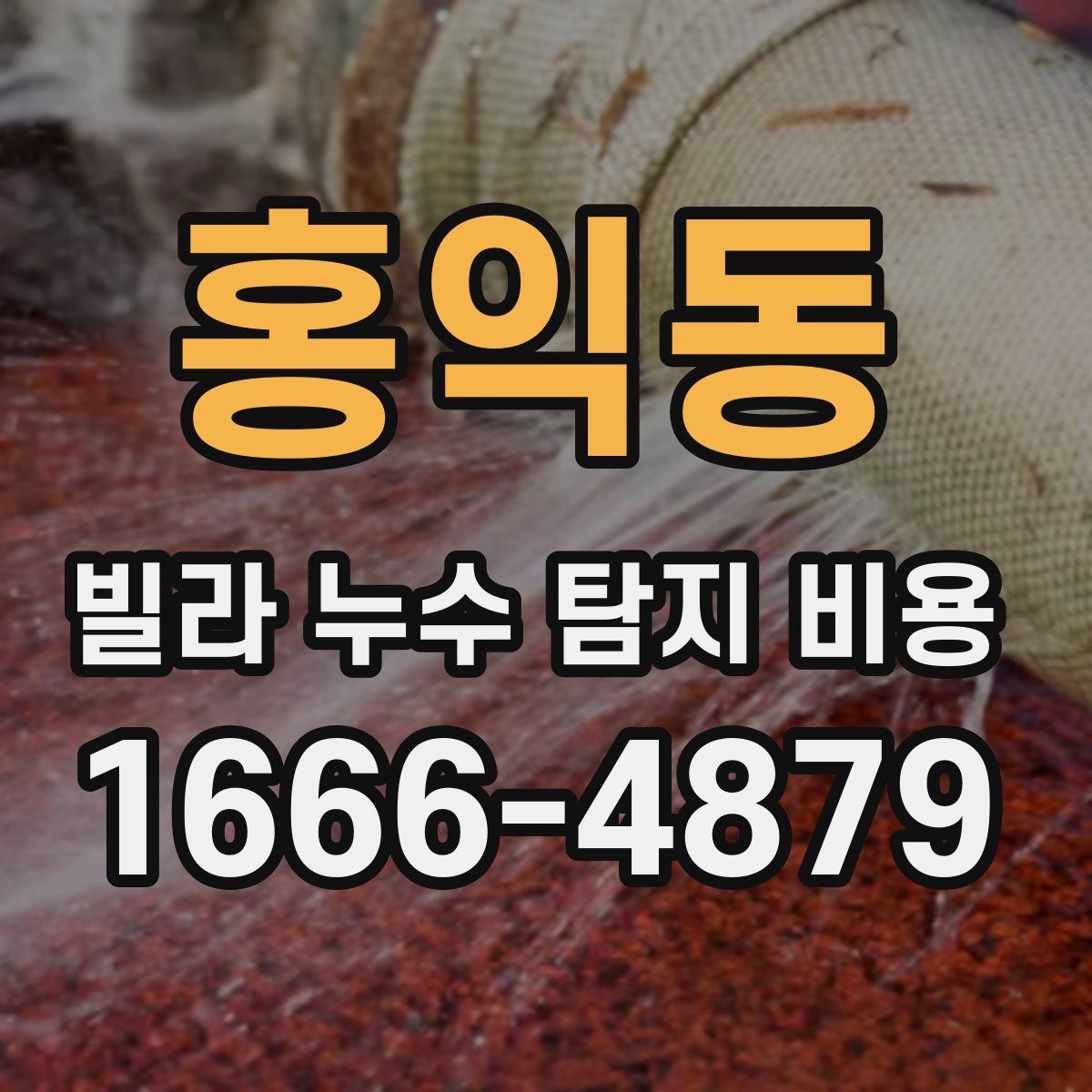 홍익동 빌라 누수 탐지 비용