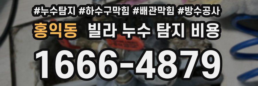 홍익동 빌라 누수 탐지 비용