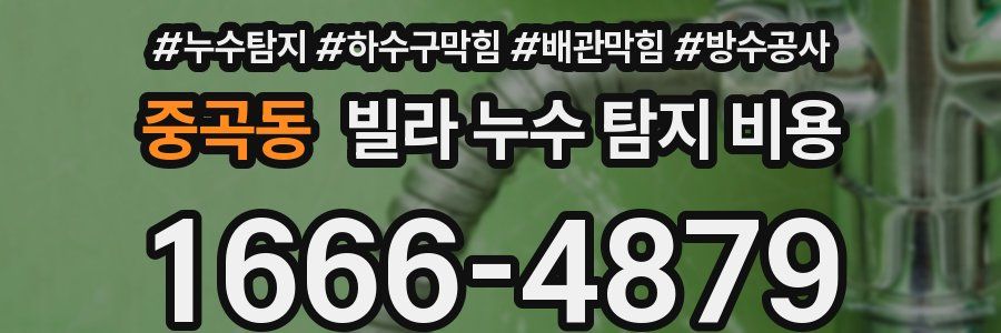중곡동 빌라 누수 탐지 비용