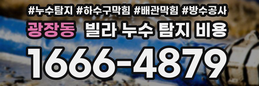 광장동 빌라 누수 탐지 비용