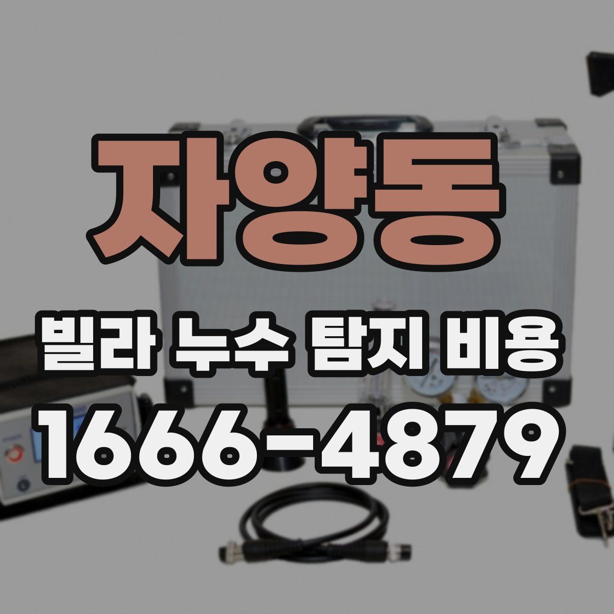 자양동 빌라 누수 탐지 비용